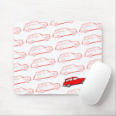 retro 95 omtrek mousepad in rood muismat (Met muis)