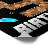 Retro 9e verjaardag jongen level 9 videospel Pixel Poster (Hoek)