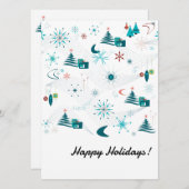 Retro A Go-Go Kerst Platte Kerstkaart (Voorkant / Achterkant)