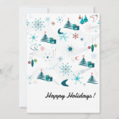 Retro A Go-Go Kerst Platte Kerstkaart (Voorkant)