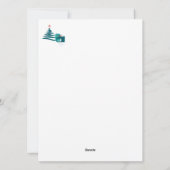 Retro A Go-Go Kerst Platte Kerstkaart (Achterkant)