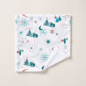 Retro A Go-kerst Bad Handdoek (Wasdoekje)