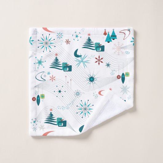 Retro A Go-kerst Bad Handdoek (Wasdoekje)