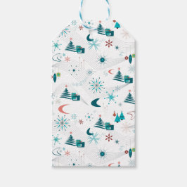 Retro A Go-kerst Cadeaulabel