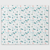 Retro A Go-kerst Cadeaupapier (Vlak)