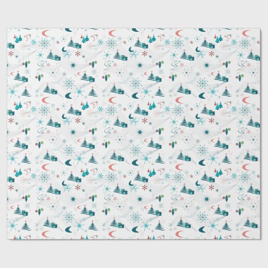 Retro A Go-kerst Cadeaupapier (Vlak)