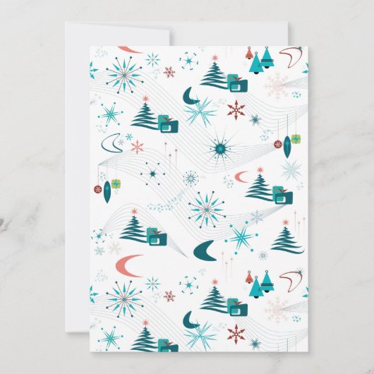 Retro A Go-kerst Kaart (Voorkant)