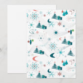 Retro A Go-kerst Kaart (Voorkant / Achterkant)