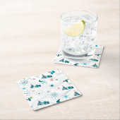 Retro A Go-kerst Kartonnen Onderzetters (Insitu)