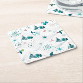 Retro A Go-kerst Kartonnen Onderzetters (Schuin)