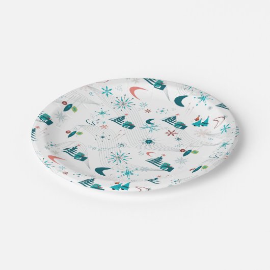 Retro A Go-kerst Papieren Bordje (Gekanteld)