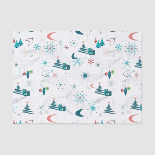 Retro A Go-kerst Tissuepapier (Voorkant)