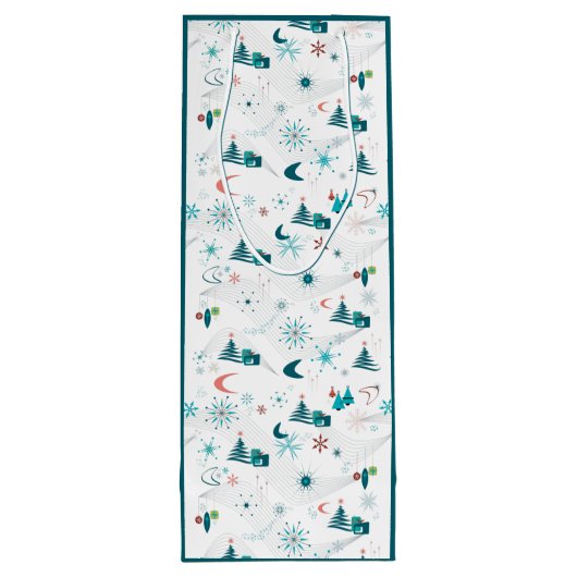 Retro A Go-kerst Wijn Cadeautas (Achterkant)