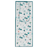 Retro A Go-kerst Wijn Cadeautas (Voorkant)