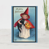  Retro A Jolly Halloween gepersonaliseerd Feestdagen Kaart (Voorkant)