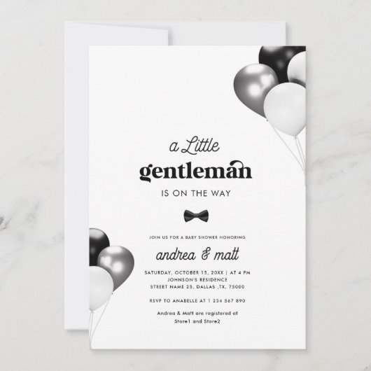 Retro A Little Gentleman is op weg naar het Baby s Kaart (Voorkant)