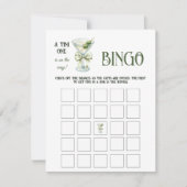 Retro A Tini One Martini Baby Shower Bingo Game Notitiekaartje (Voorkant)