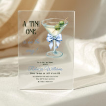Retro A Tini One Martini Blauwe Strik Jongen Baby 
