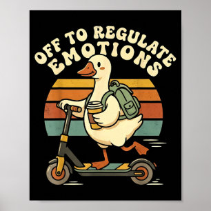 Retro aan het reguleren van emoties gans geestelij poster