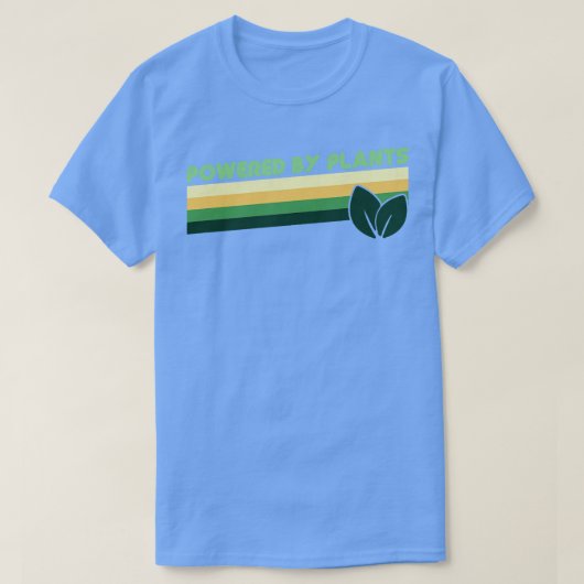 Retro  aangedreven door Planten T-shirt (Design voorkant)
