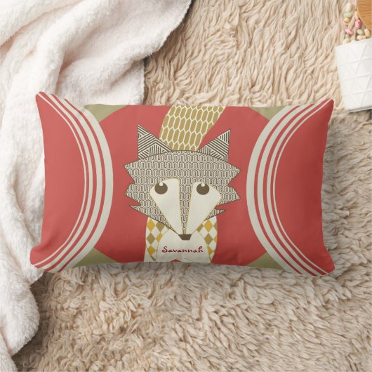 Retro Aangepast Oranje rood met schuif Kussen (Deken)