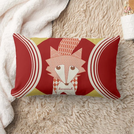 Retro Aangepast Oranje rood met schuif Kussen (Deken)