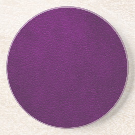 Retro Aangepast Paars leder Zandsteen Onderzetter (Voorkant)