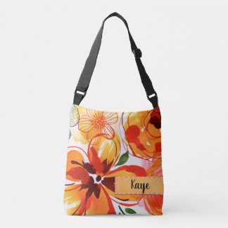 Retro aangepaste bloem crossbody tas