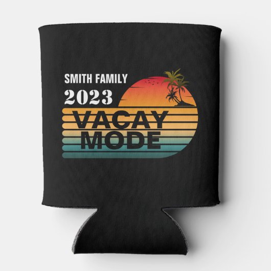 RETRO AANGEPASTE FAMILIE VACAY MODE BLIKJESKOELER (Achterkant)