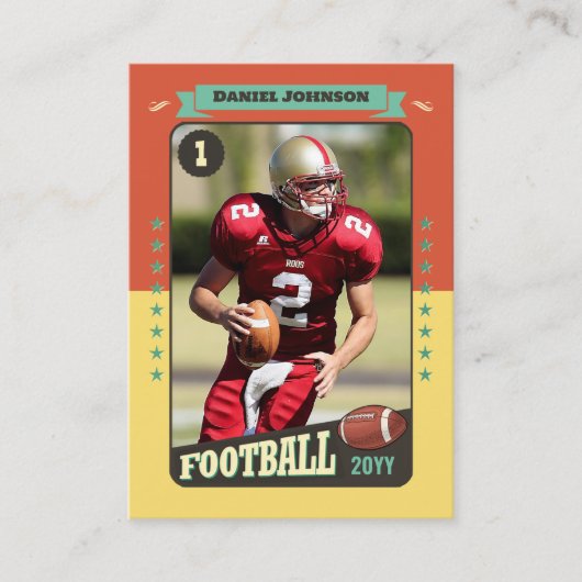 Retro Aangepaste Football Trading Kaart Player Kaa Contactkaartje (Voorkant)