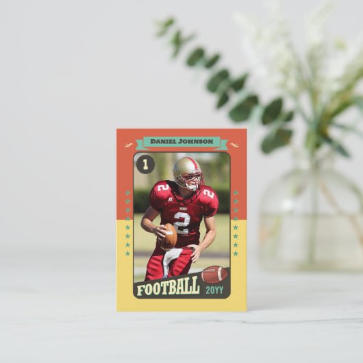 Retro Aangepaste Football Trading Kaart Player Kaa Contactkaartje (Staand voorkant)