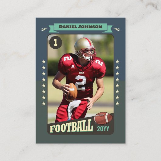 Retro Aangepaste Football Trading Kaart Player Kaa Contactkaartje (Voorkant)