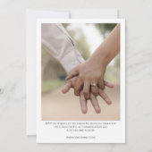 Retro, aangepaste fototijdschrift bruiloft kaart (Achterkant)