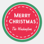 Retro Aangepaste Kerst stickers (Voorkant)