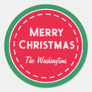 Retro Aangepaste Kerst stickers