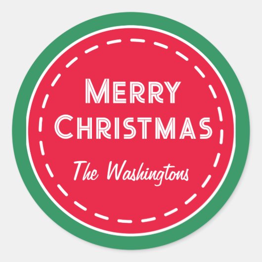 Retro Aangepaste Kerst stickers (Voorkant)