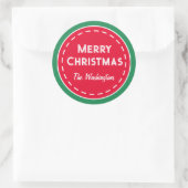 Retro Aangepaste Kerst stickers (Tas)