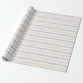 Retro Aangepaste Naam Cadeaupapier (Uitgerold)
