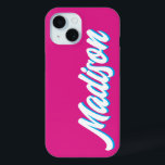 Retro Aangepaste Naam Gepersonaliseerd  Groovy Gif iPhone 15 Case<br><div class="desc">Gepersonaliseerde  Retro 70's Hoesje,  Aangepaste iPhone met Naam,  Bachelorette Party Gift voor Haar,  Groovy Adult Daughter Verjaardag Cadeau,  Gepersonaliseerd Margarita Bach Hippie Style,  Bruidsmeisje Beste Vriend Night Jubileum,  Maid of Honor Matron Honor,  Gepersonaliseerde bruid om Beste Vriend te zijn,  Hen Do Christmas Stocking Stuffer,  Grootdochter Grand Roomie Cell Mobile</div>
