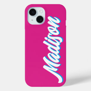 Retro Aangepaste Naam Gepersonaliseerd  Groovy Gif iPhone 15 Case