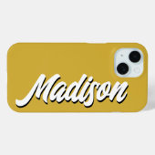 Retro Aangepaste Naam Gepersonaliseerd  Groovy Gif Case-Mate iPhone Case (Achterkant (horizontaal))