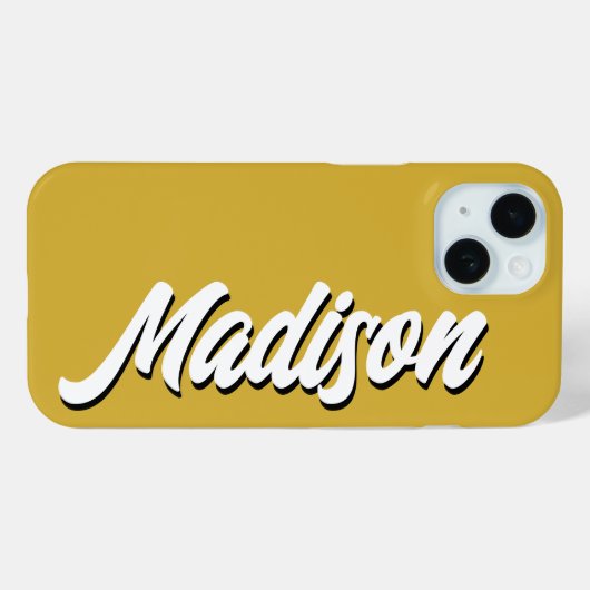 Retro Aangepaste Naam Gepersonaliseerd  Groovy Gif Case-Mate iPhone Case (Achterkant (horizontaal))