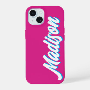 Retro Aangepaste Naam Gepersonaliseerd Groovy Gif iPhone 15 Case