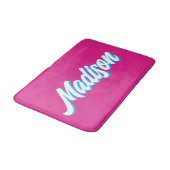 Retro Aangepaste Naam Gepersonaliseerde Groovy Col Badmat (Gekanteld)