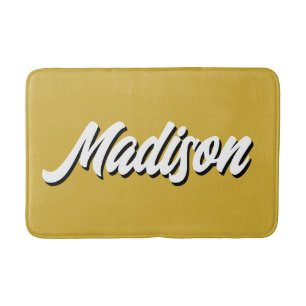 Retro Aangepaste Naam Gepersonaliseerde Groovy Col Badmat