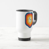 Retro  Aangepaste Naam Initiaal Gepersonaliseerd Reisbeker (Voorkant rechts)