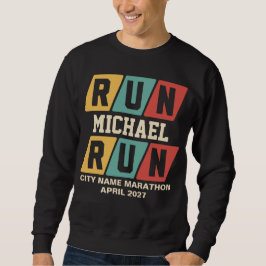 Retro Aangepaste Naam Marathon Steun Trui