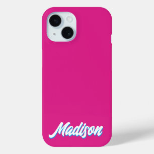 Retro Aangepaste Naam Persoonlijke Vintage Groovy  iPhone 15 Case