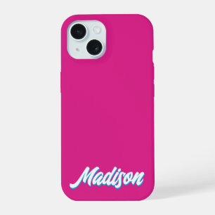 Retro Aangepaste Naam Persoonlijke Vintage Groovy iPhone 15 Case