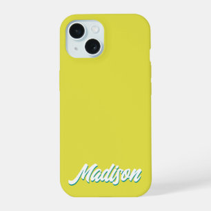 Retro Aangepaste Naam Persoonlijke Vintage Groovy iPhone 15 Case